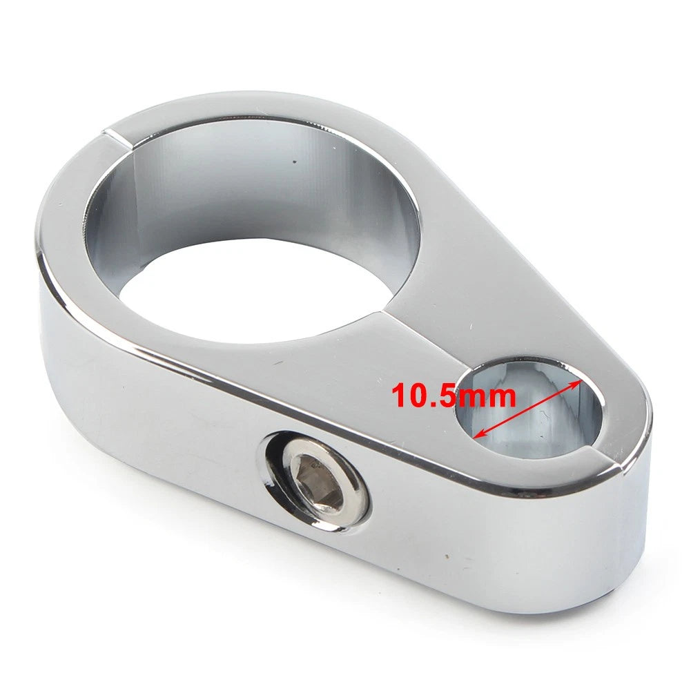 1" Brake Clutch Cable Clamp for Harley-Davidson Motorcycle Chrome