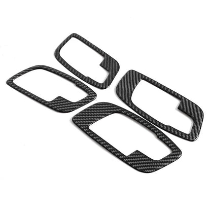 Carbon Fiber Inner Door Handle Bowl Cover Trim 2 x for Dodge Charger (2015-2020)