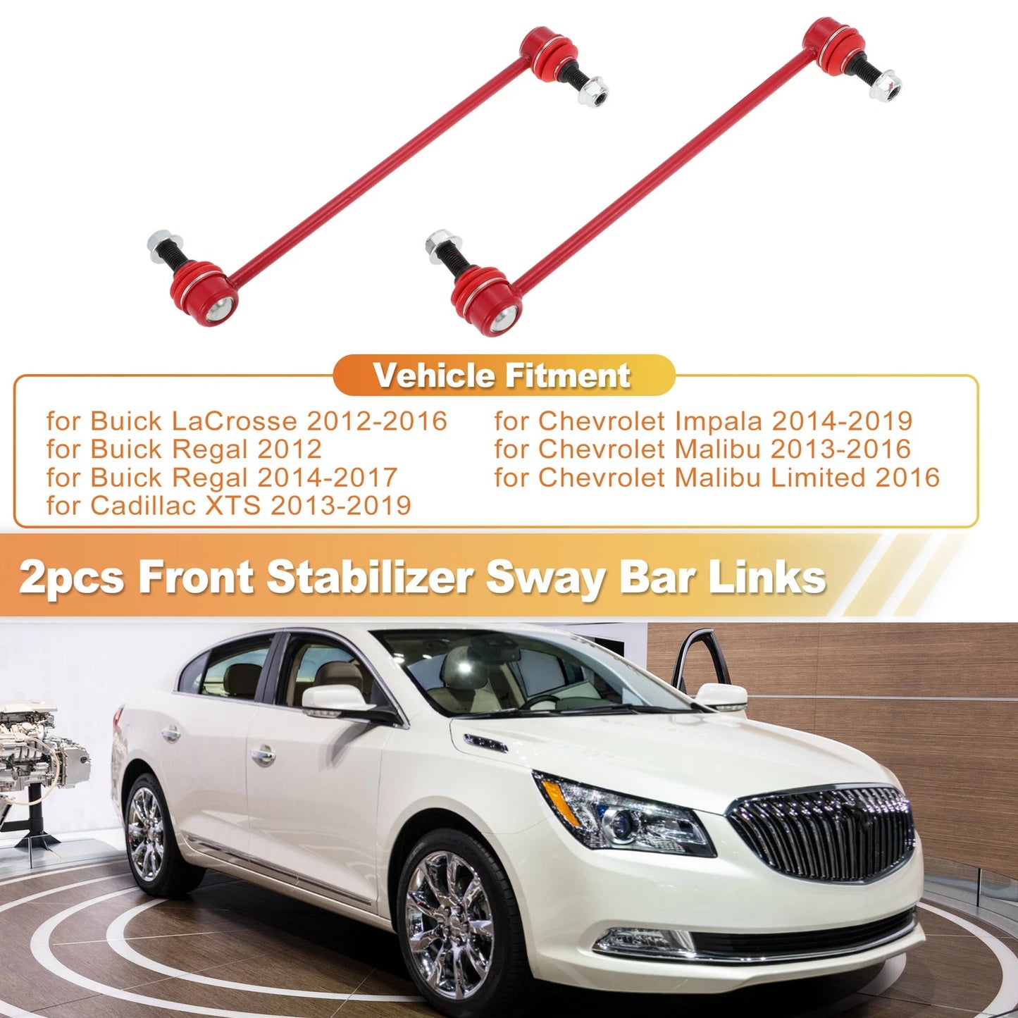 2 x Front Sway Bar Links for Chevrolet Impala Malibu Cadillac XTS
