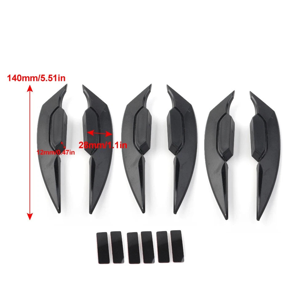 Blue Fairing Winglets Side Spoiler Deflector Air Wings for Universal Motorcycle