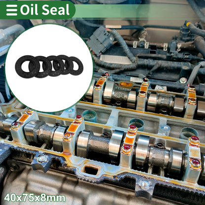 Oil Seal / 40x75x8mm / Rotary Shaft Seal NBR Black for Make Model