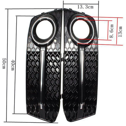 Chrome Honeycomb Fog Light Covers for Audi A4 B8 (2009-2012)