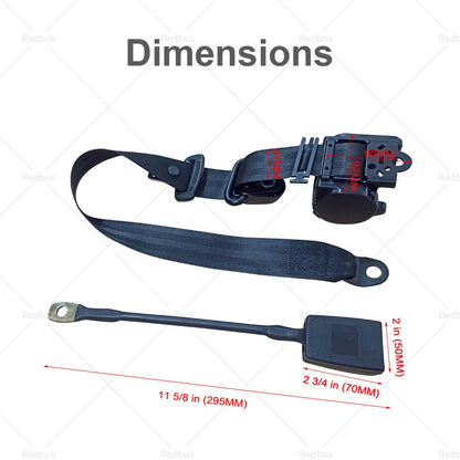 3M 3 Point Retractable Safety Seat Belt Strap for Truck (Universal)