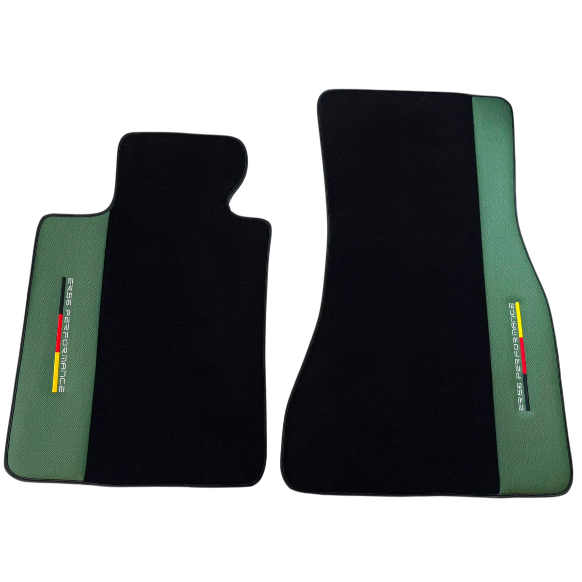 AutoWin Floor Mats for Rolls Royce Shadow (1965-1977) - Green Leather