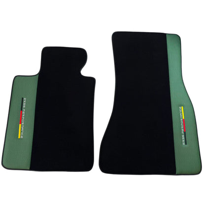 AutoWin Floor Mats for Rolls Royce Shadow (1965-1977) - Green Leather