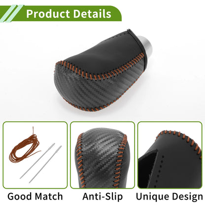 Black Carbon Fiber Gear Shift Knob Cover for Toyota Highlander (2008-2013)