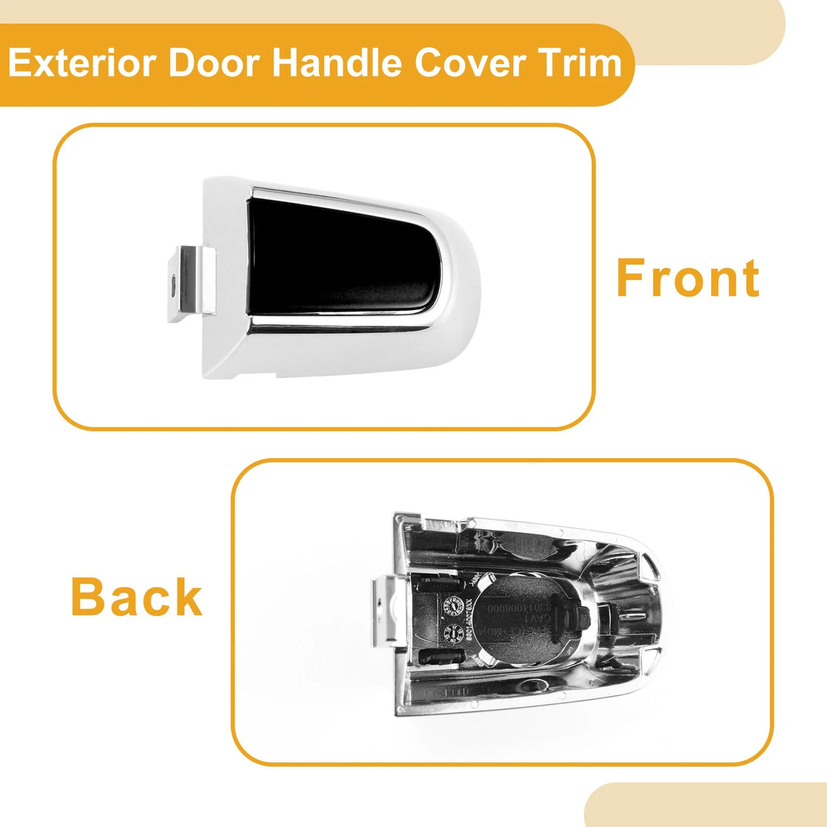 Exterior Door Handle Cover Trim for Chevrolet Malibu ABS Black (2016-2018)