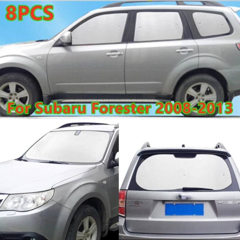 8X / Front Rear Side Window Privacy Sunshade for Subaru Forester (2008–2013)