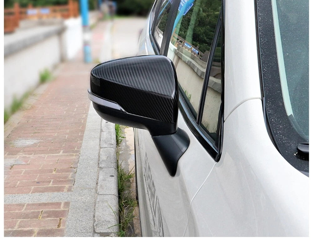 Rear Mirror Cover Cap for 2017-20 Subaru Impreza XV Legacy Outback Carbon Fiber