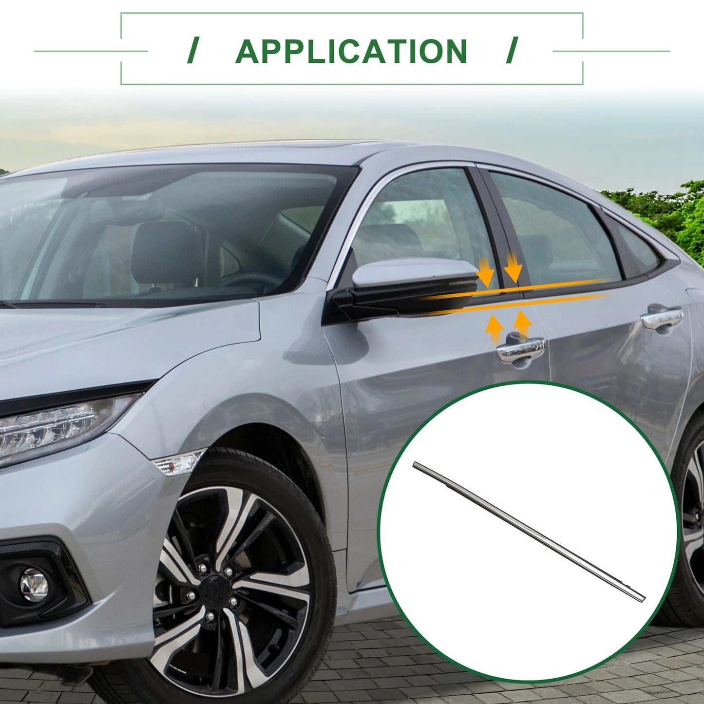 Rear Weatherstrip Window Seals for Honda Civic (2017-2020)