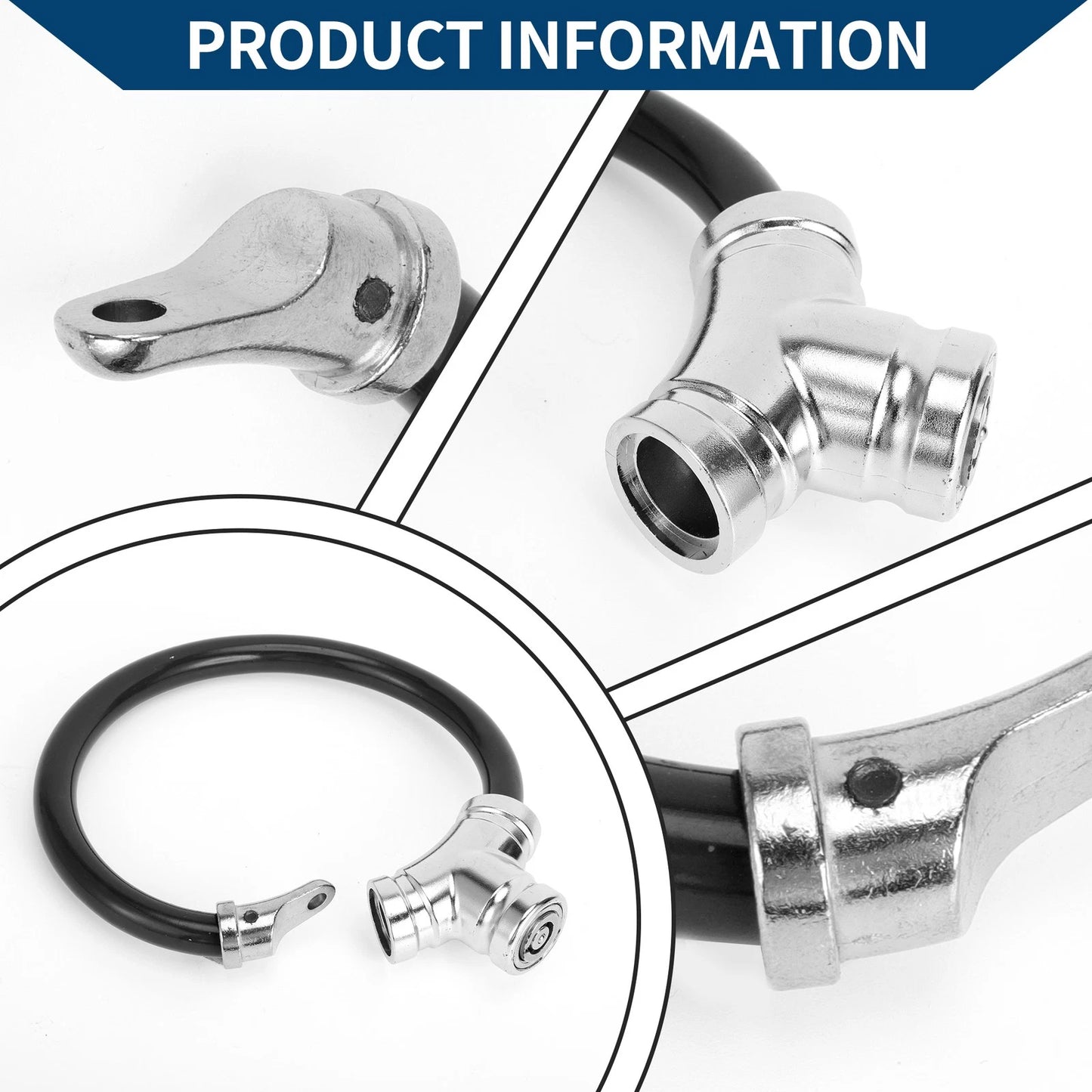 Portable Anti-Theft Bicycle Lock Mini Ring Cable for Bike - Black