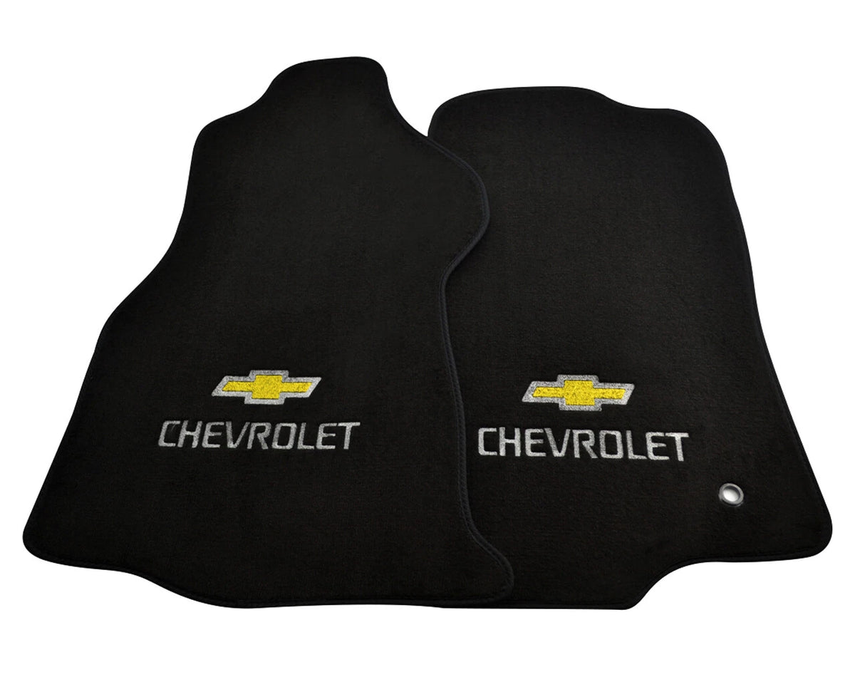 Chevrolet Equinox Floor Mats 2005-2009 Black Carpets with Emblem