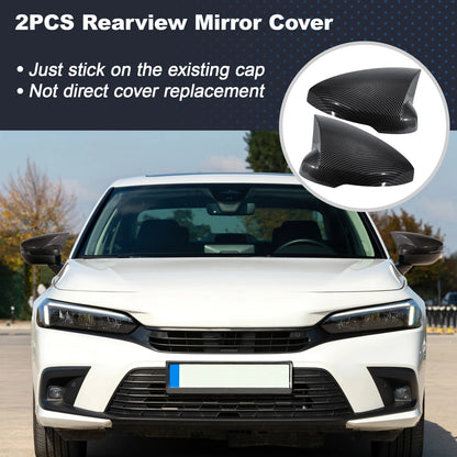 Left Right Ox Horn Rear View Mirror Covers for Honda Civic (2022-2025)