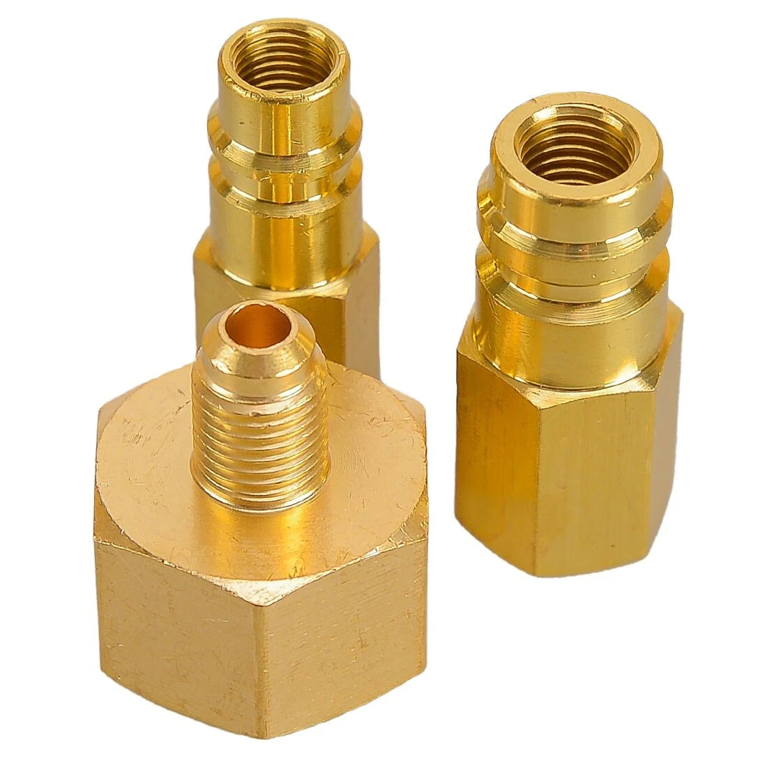 3 x AC Air Conditioner R134a R12 Adapter Hose Fittings for Car