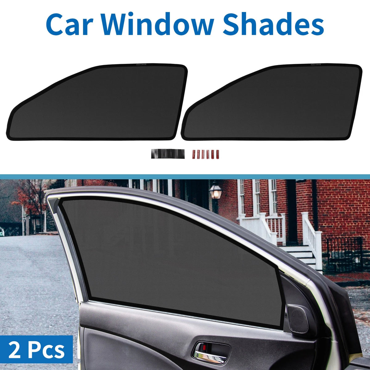 Car Window Cover Net for Toyota Yaris Cross Driver & Passenger Side Black