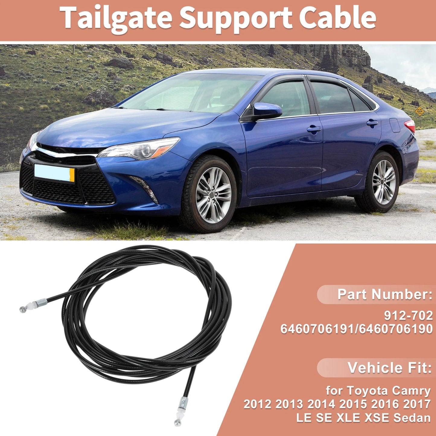 Trunk Release Cable for Toyota Camry (2012–2017)