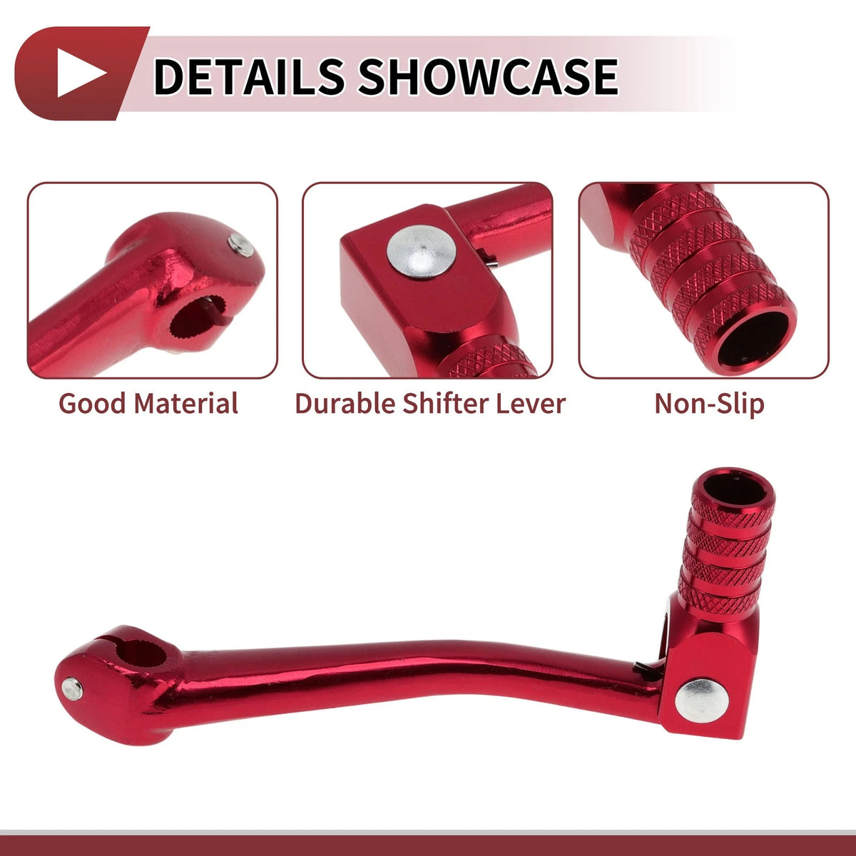 Red Folding Motorcycle Gear Shifter Lever for Honda CRF50 (2004-2023)