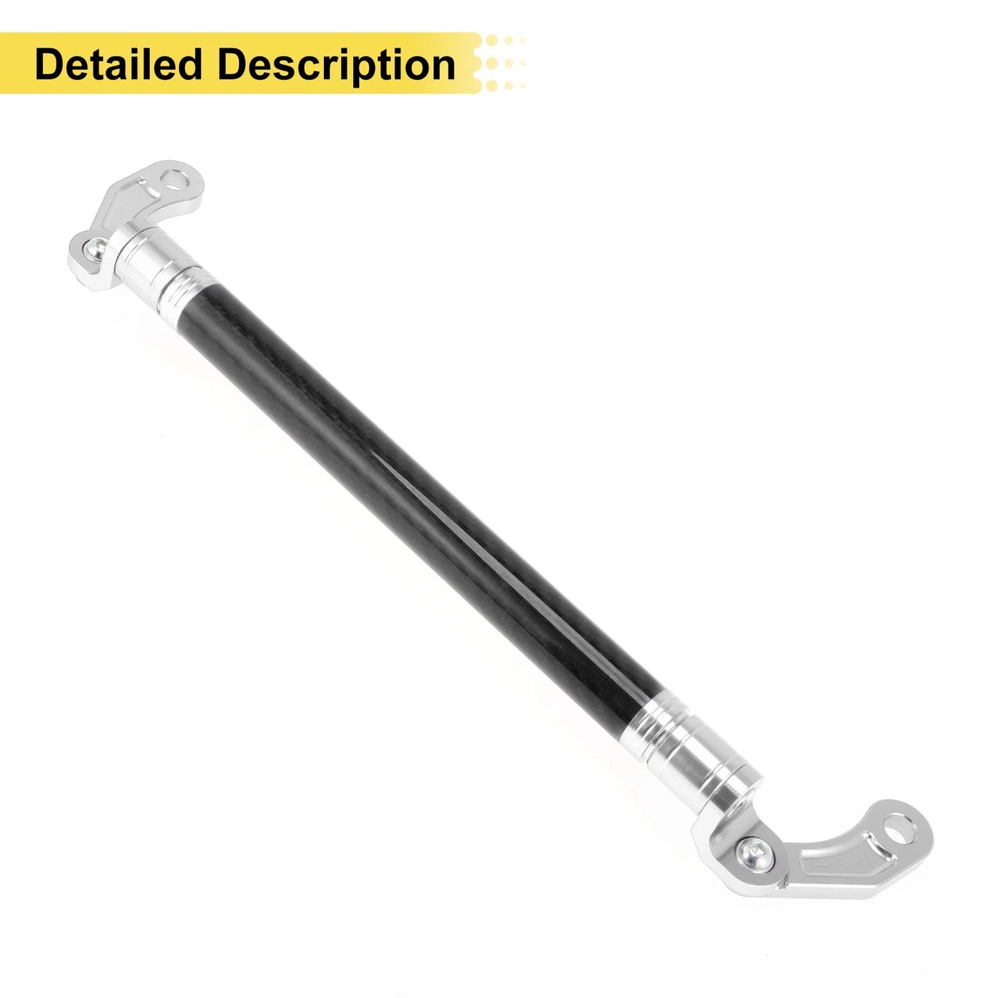 Balance Cross Bar Motorbike Handlebar 0.39" Hole Diameter Silver Tone