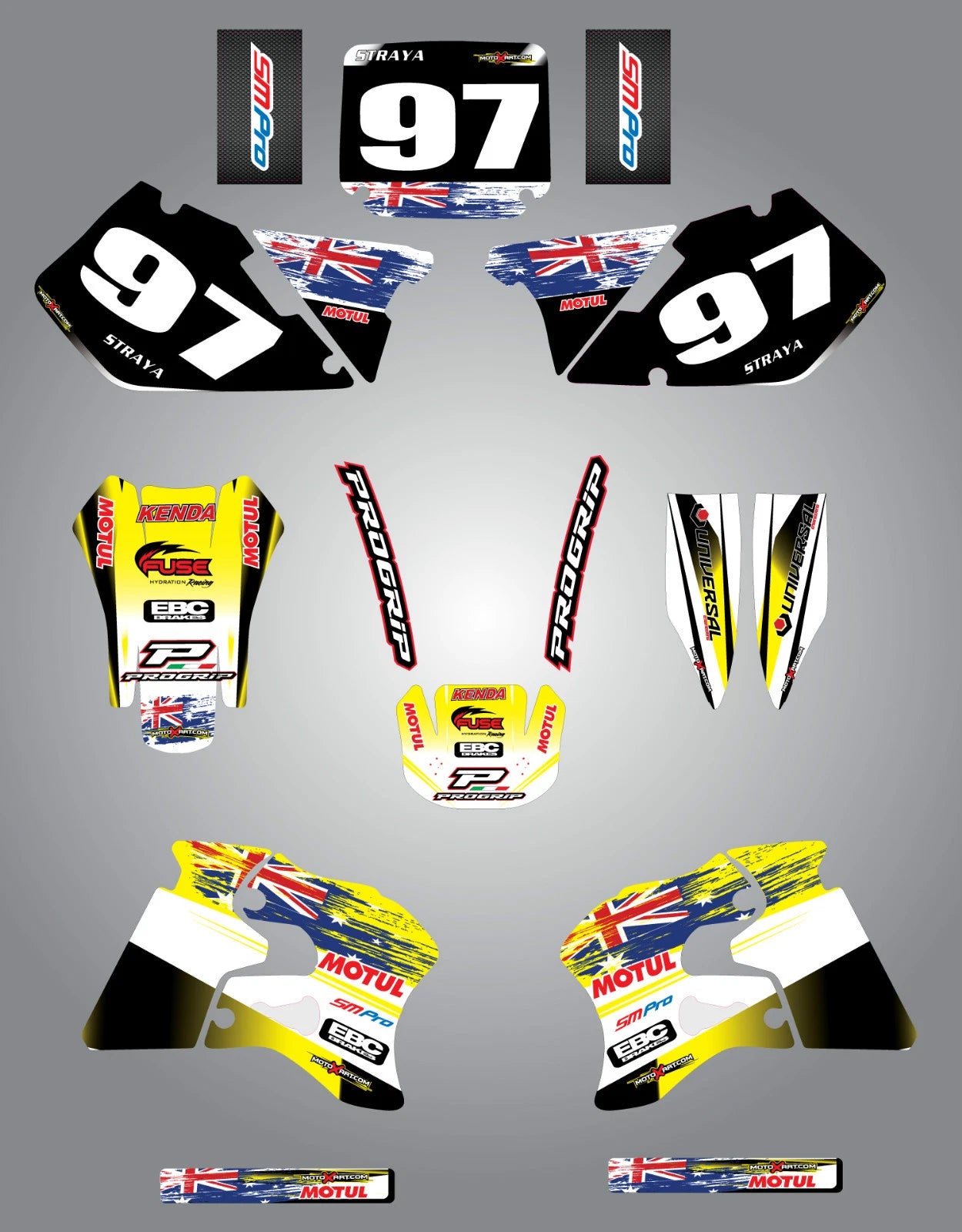 Custom Graphic Kit - AUSSIE PRIDE for Suzuki RM 125 250 (1993-1995)