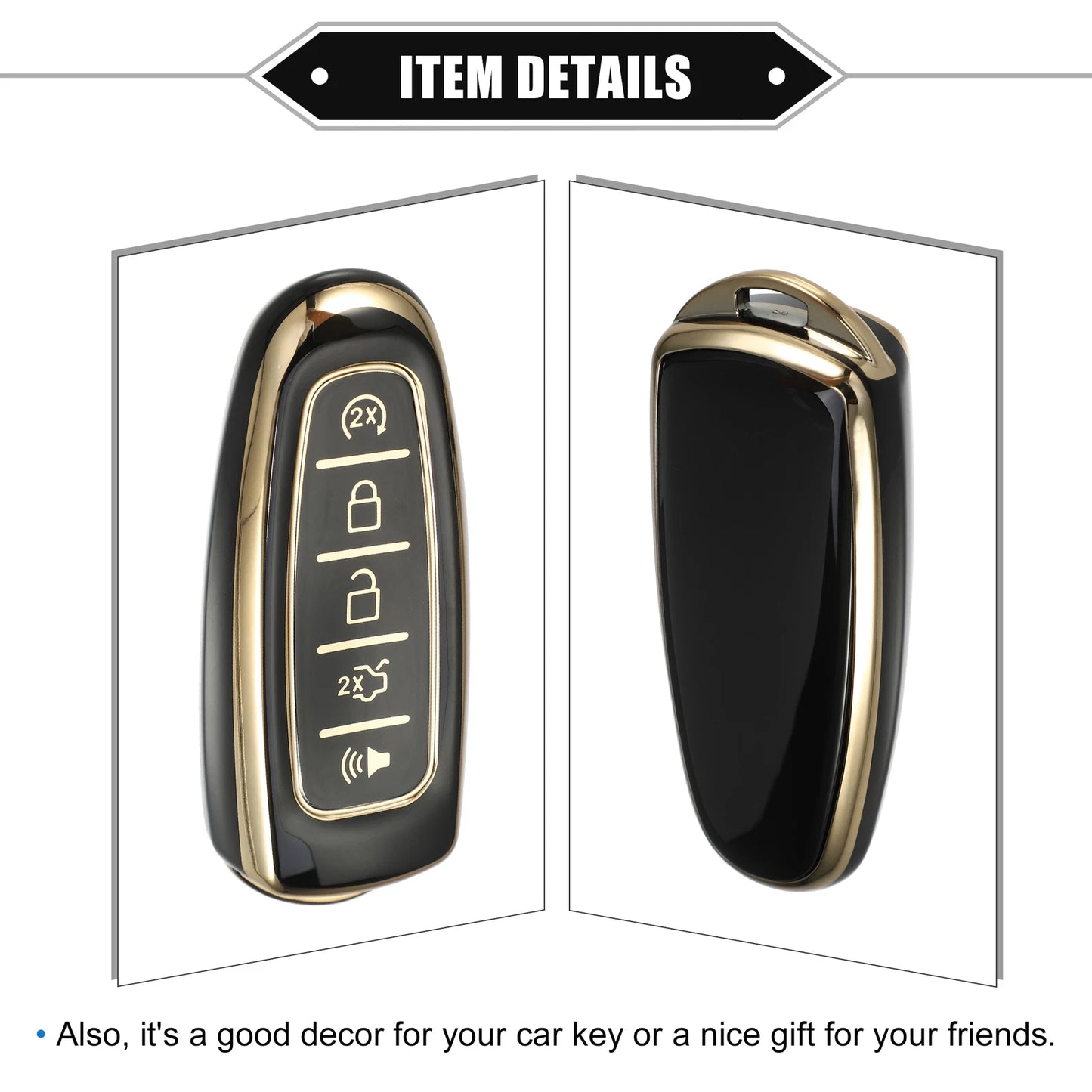 5 x Remote Keyless Key Fob Covers for Ford Escape, Lincoln (2001-2023)