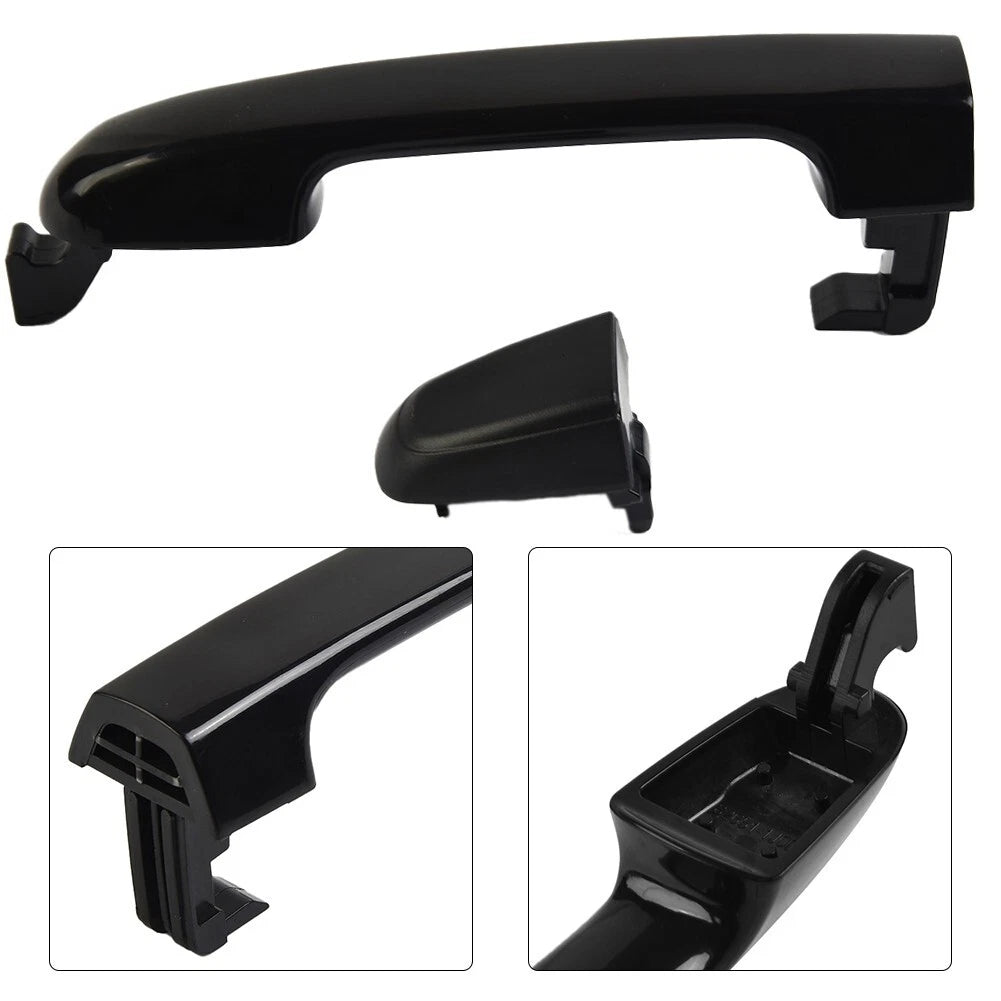 Outside Door Handle 1pc Black Plastic for Car