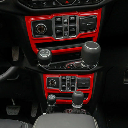 Red Window Control Cover Frame for Jeep Wrangler JL JLU (2018-2021)