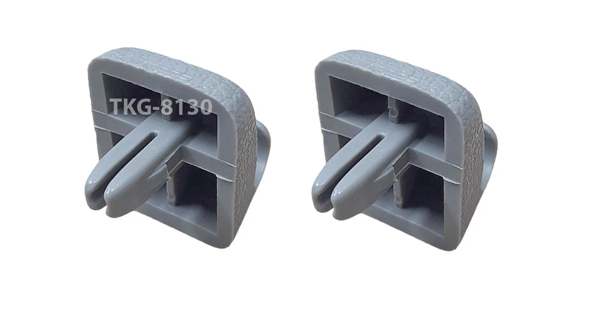 2 x Sun Visor Clips Gray for Holden Rodeo (1989-1999)