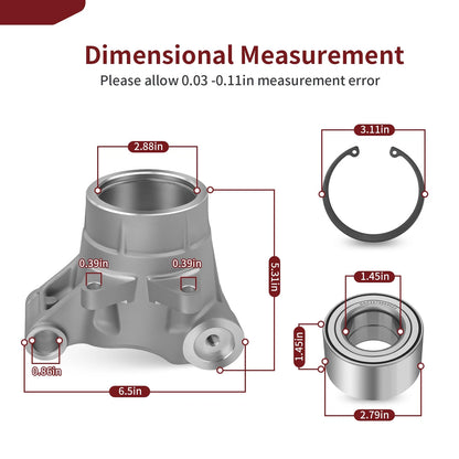 2 x Rear Wheel Bearing Carrier & Bearing for Polaris Sportsman 400 450 500 570 800