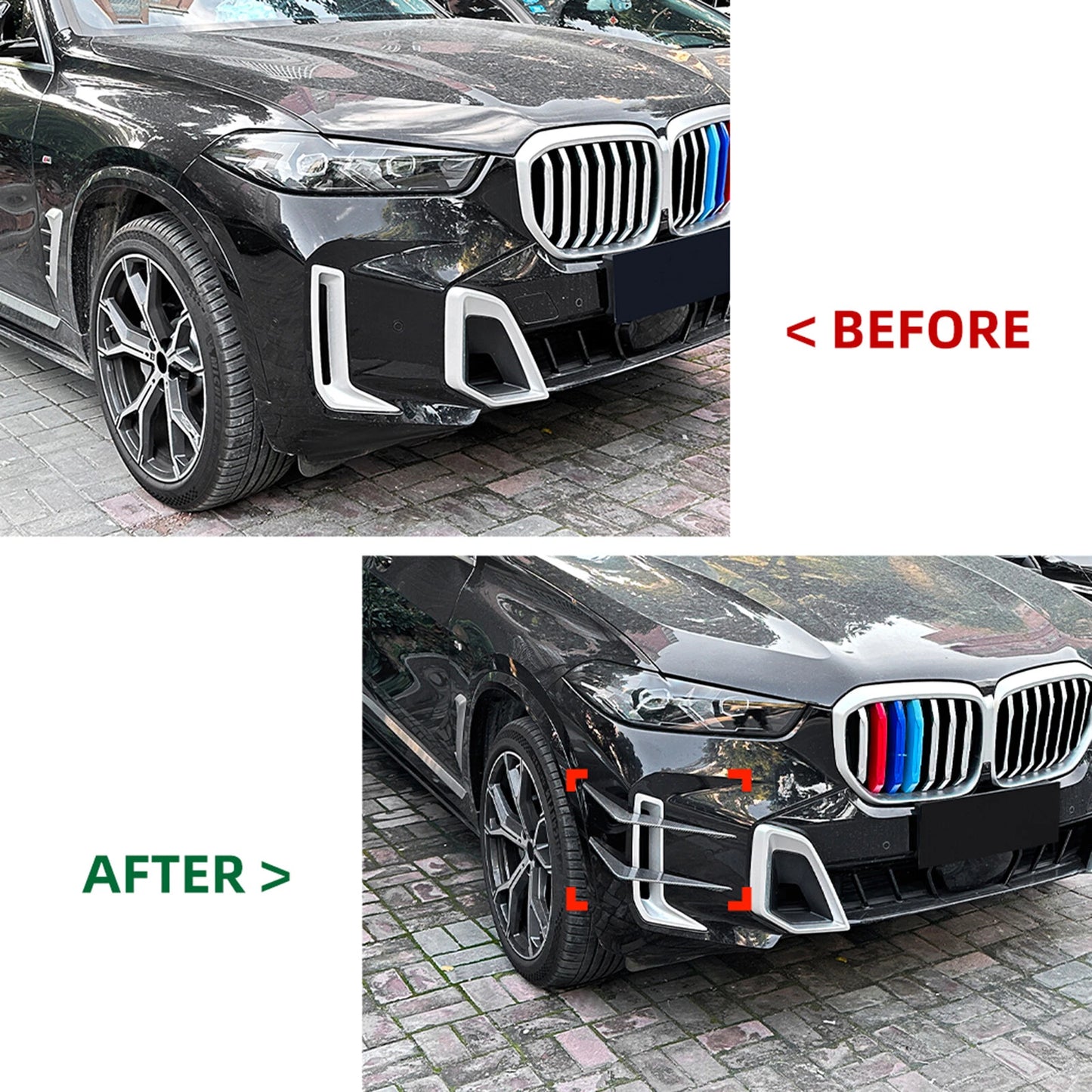 Carbon Look Front Side Air Vent Trim Cover for BMW X5 G05 (2023-2025)