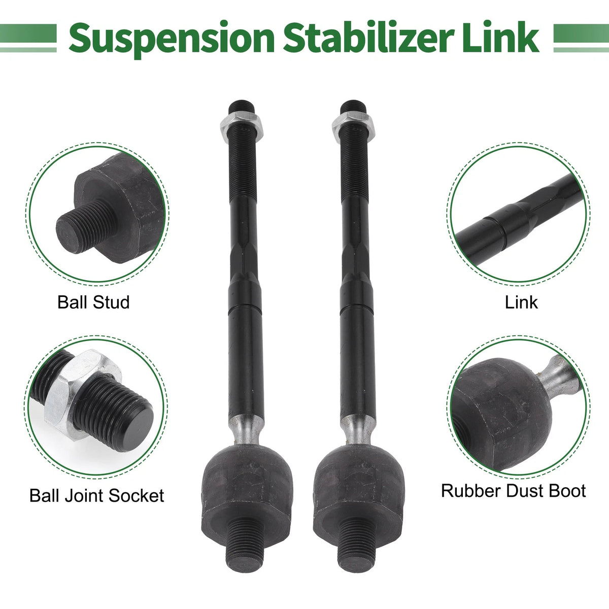 8pcs Front Suspension Kit Tie Rod Ends & Lower Ball Joints for Chevrolet Aveo (06-11)