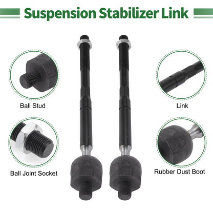 8pcs Front Suspension Kit Tie Rod Ends & Lower Ball Joints for Chevrolet Aveo (06-11)