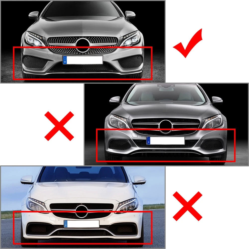 Carbon Fiber Style Front Bumper for Benz C-Class W205 (2015-2018)