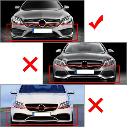 Carbon Fiber Style Front Bumper for Benz C-Class W205 (2015-2018)