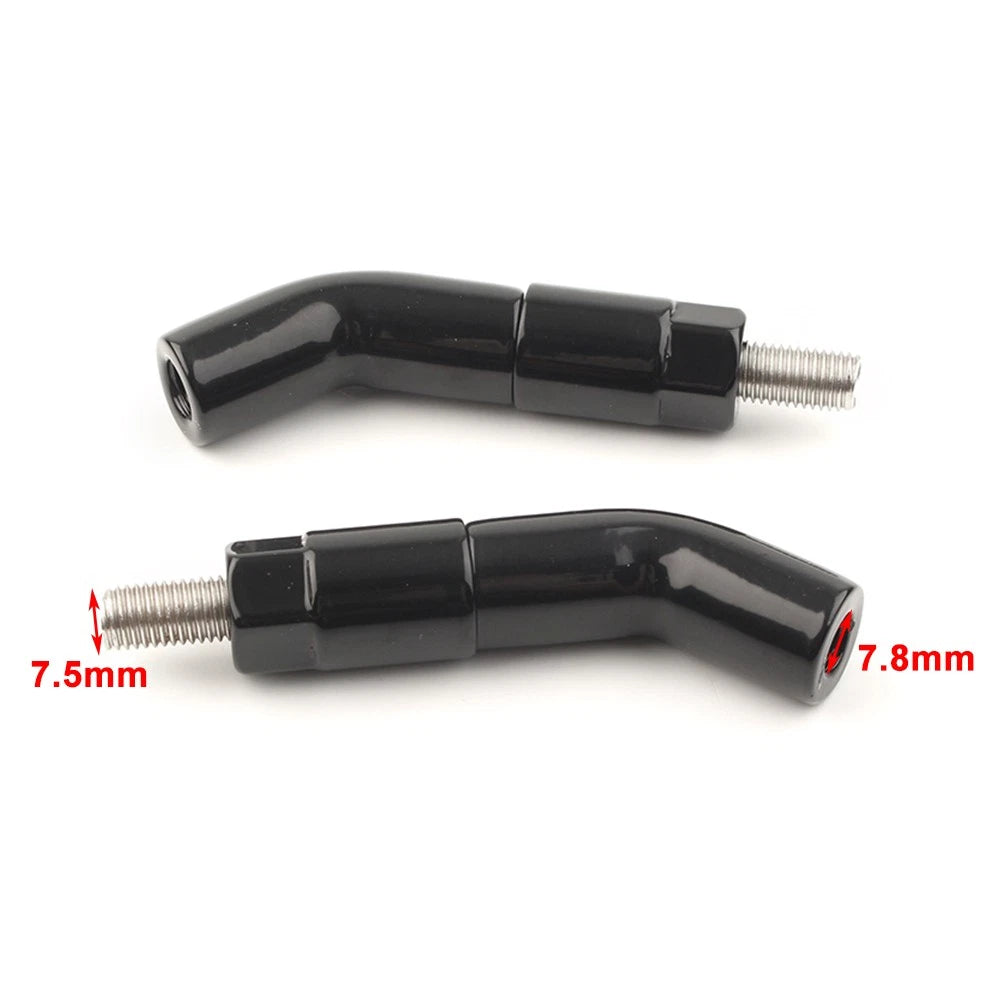 Mirror Stem Extenders for Harley Davidson Iron 1200 XL1200NS (2018-2019) Black