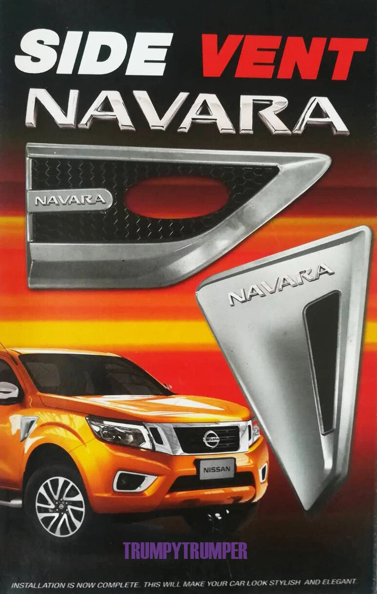 Chrome Side Vent Door Cover Trim for Nissan Frontier Navara NP300 (2015-2019)