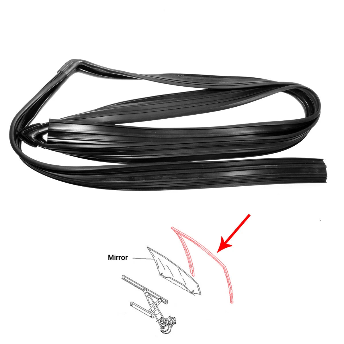 Front Door Glass Run Channel LH for Toyota Corolla Sprinter Carib 1995-2002
