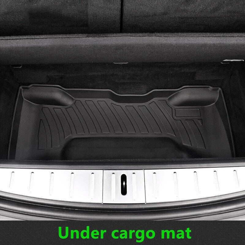 TPE Black Frunk/Trunk Cargo Liner Pad Mat for Tesla Model X (2016–2020)