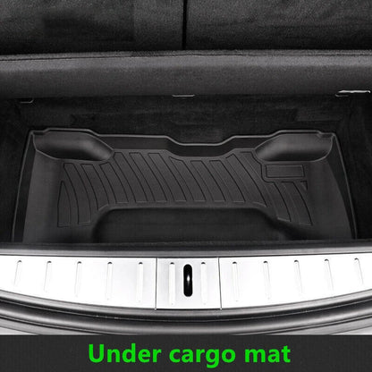 TPE Black Frunk/Trunk Cargo Liner Pad Mat for Tesla Model X (2016–2020)