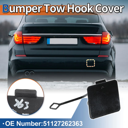 Rear Bumper Tow Hook Cover for BMW 535i 550i GT (2010-2013) Black