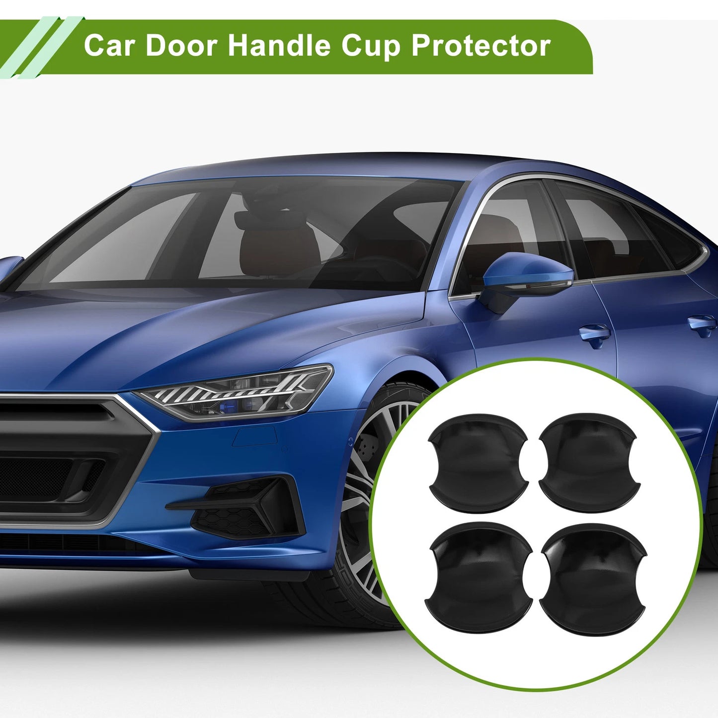 Door Handle Cup Protectors for Honda Civic 2006-2011 Gloss Black 4 Pcs