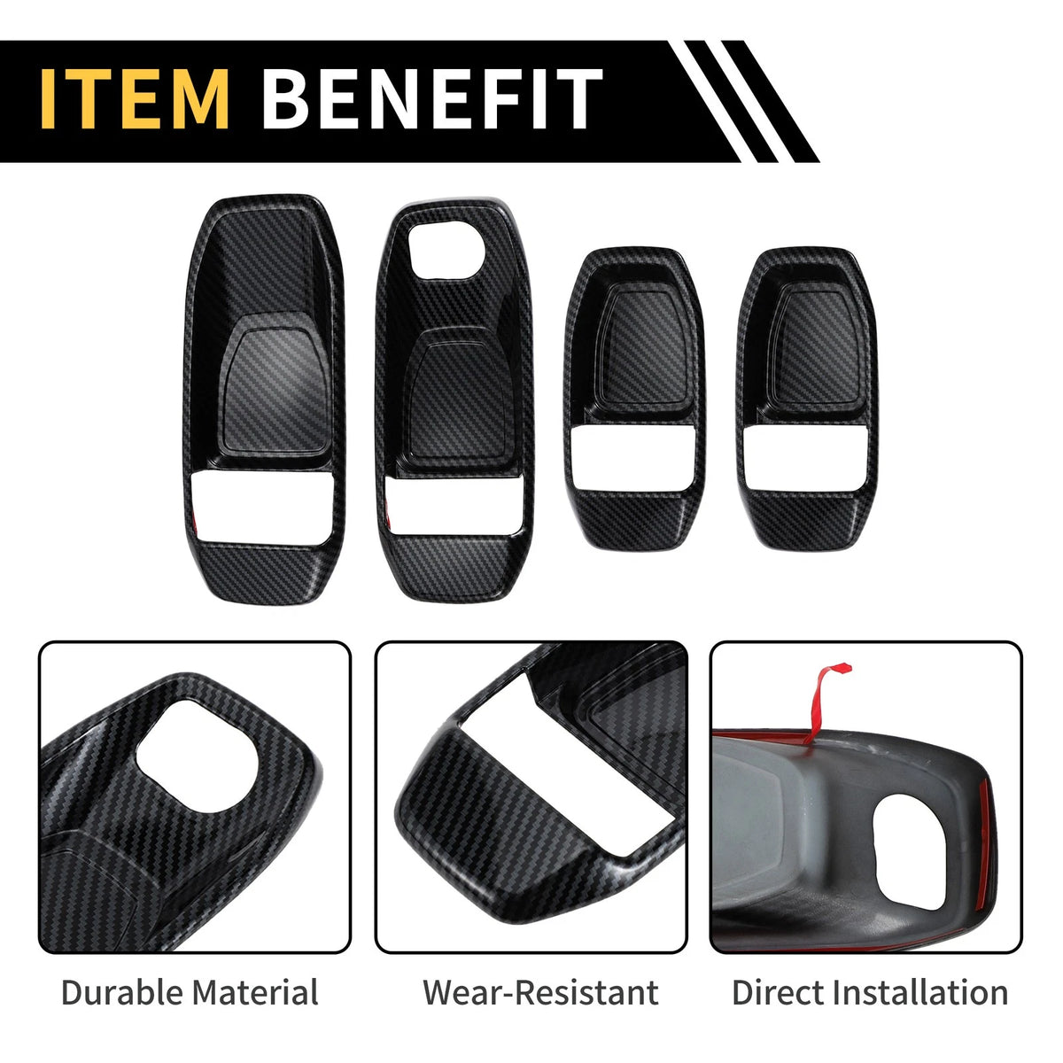 Door Handle Bowl Cover Set for Jeep Wrangler JL JLU (2018-2023)