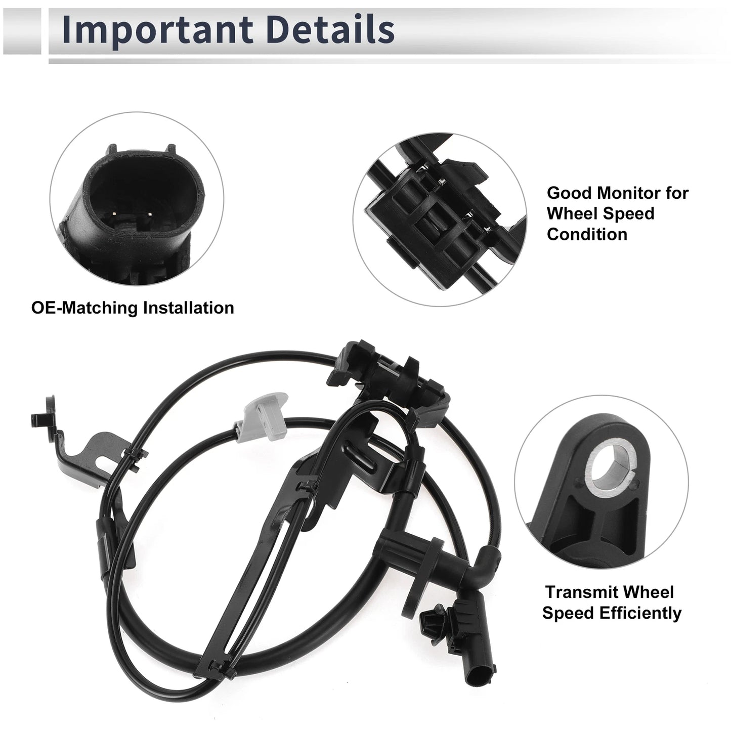 ABS Wheel Speed Sensor for Toyota Venza (2009-2015) - 1 Pcs Front Right