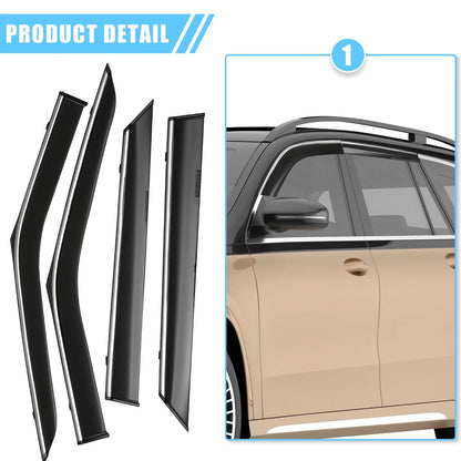 Window Vent Visor Deflectors Rain Guards for Ford Explorer
