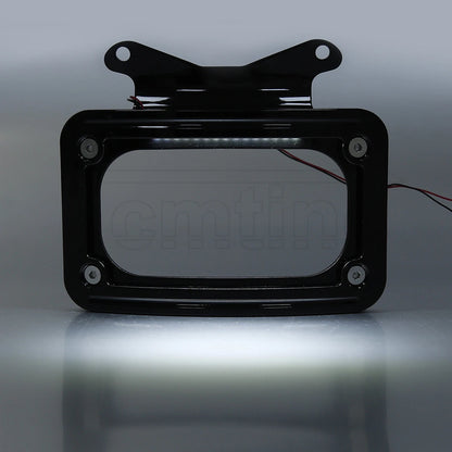 Curved License Plate Frame LED Light for Harley FLHRXS Road King (2017-2025)