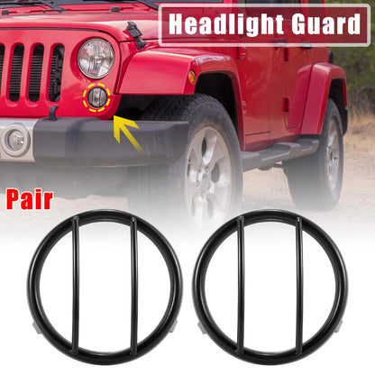 Turn Signal Light Grill Guard Cover for Jeep Wrangler JK (2011-2018)