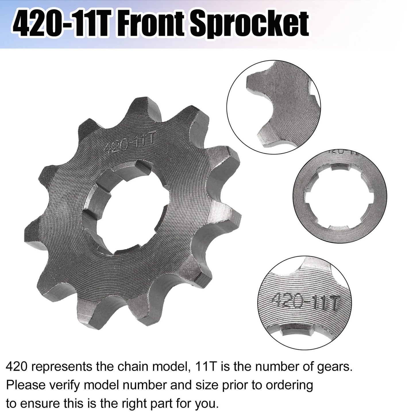 420 11T 20mm Front Engine Sprocket for Dirt Bike Mini Bike