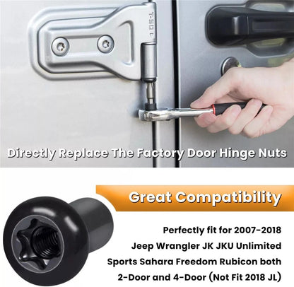 8PCS Door Hinge Nut Bolt for Jeep Wrangler (2007-2018)