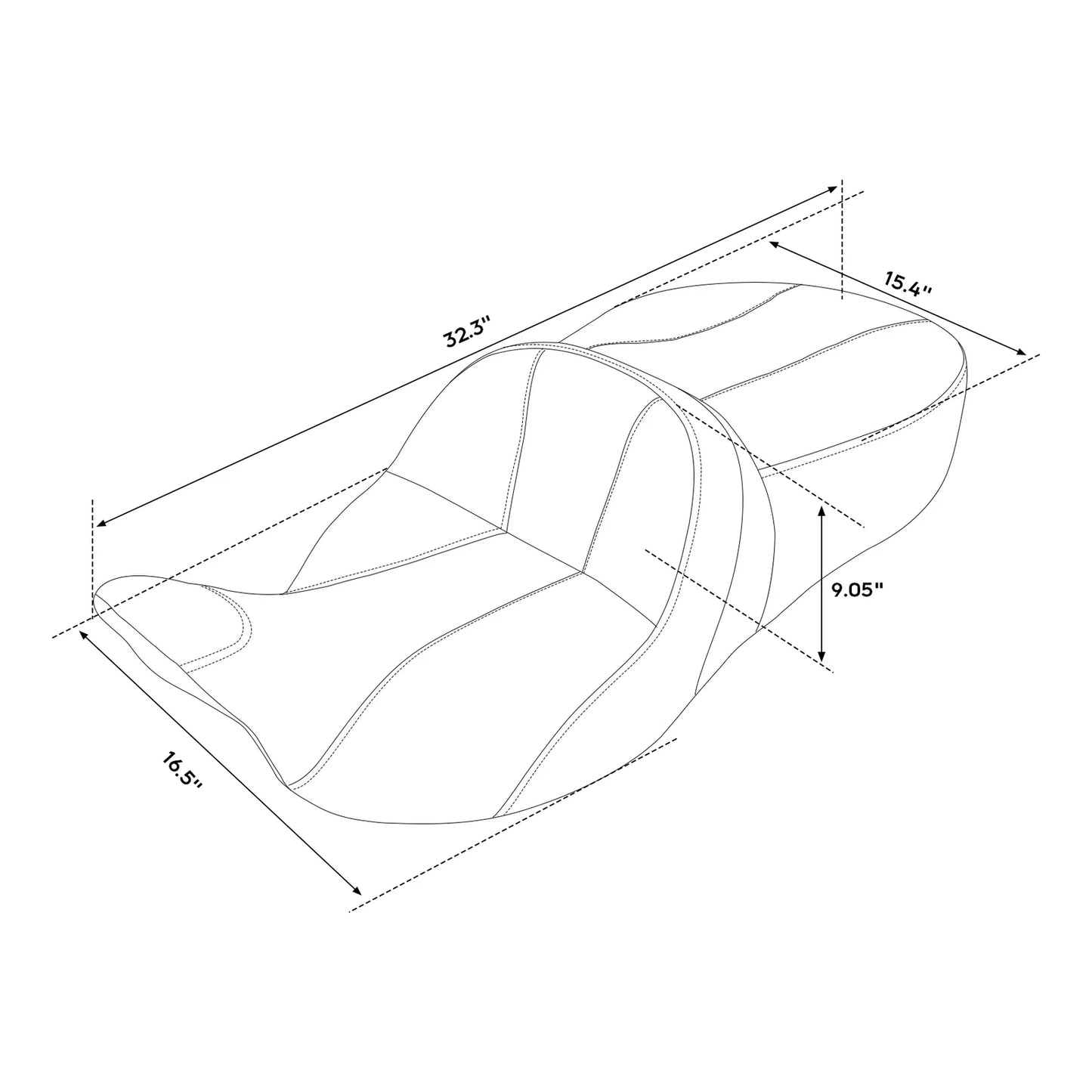 Rider Passenger Gel Seat for Harley Touring Road King Street Glide (2009-2023)