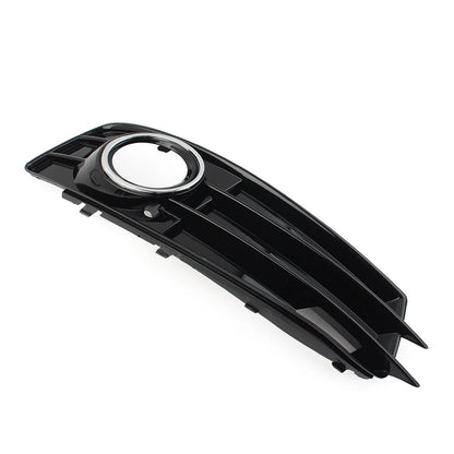 Front Bumper Fog Light Grille Cover with Chrome Ring for Audi A3 2003-2012