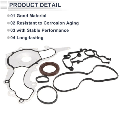 Engine Timing Cover Gasket Set for Jeep Wrangler 3.6L 3.2L (2012 - 2016)